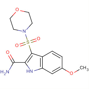 1H-Indole-2-carboxamide, 6-methoxy-3-(4-morpholinylsulfonyl)-