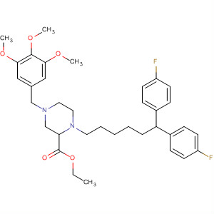2-Piperazinecarboxylic acid,1-[6,6-bis(4-fluorophenyl)hexyl]-4-[(3,4,5-trimethoxyphenyl)methyl]-, ethylester