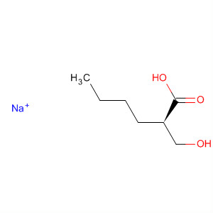 Hexanoic acid, 2-(hydroxymethyl)-, monosodium salt, (2R)-