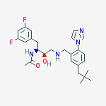 Acetamide, N-[(1S,2R)-1-[(3,5-difluorophenyl)methyl]-3-[[[5-(2,2-dimethylpropyl)-2-(1H-imidazol-1-yl)phenyl]methyl]amino]-2-hydroxypropyl]-