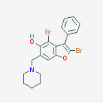 2,4-dibromo-3-phenyl-6-(piperidin-1-ylmethyl)-1-benzofuran-5-ol