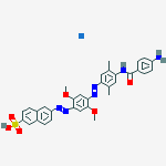6-[(E)-{4-[(E)-{4-[(4-aminobenzoyl)amino]-2,5-dimethylphenyl}diazenyl]-2,5-dimethoxyphenyl}diazenyl]naphthalene-2-sulfonic acid
