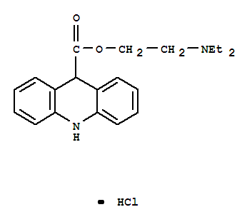 9-Acridinecarboxylicacid, 9,10-dihydro-, 2-(diethylamino)ethyl ester, hydrochloride (1:1)