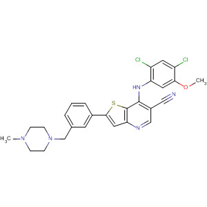 Thieno[3,2-b]pyridine-6-carbonitrile,7-[(2,4-dichloro-5-methoxyphenyl)amino]-2-[3-[(4-methyl-1-piperazinyl)methyl]phenyl]-