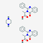 2-(4-oxo-2-phenylquinazolin-3-yl)propanoic Acid;piperazine
