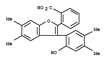 2-[3-(2-hydroxy-4,5-dimethylphenyl)-5,6-dimethyl-1-benzofuran-2-yl]benzoic acid