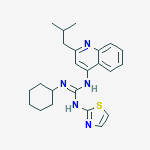 N-CYCLOHEXYL-N'-(2-(2-METHYLPROPYL)-4-QUINOLINYL)-N'-THIAZOL-2-YLGUANIDINE