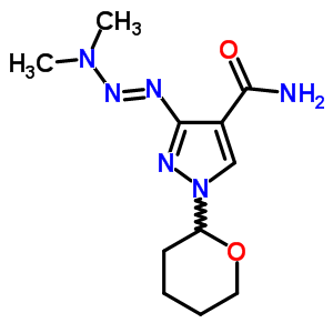 3-[(1E)-3,3-dimethyltriaz-1-en-1-yl]-1-(tetrahydro-2H-pyran-2-yl)-1H-pyrazole-4-carboxamide