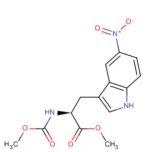 Tryptophan, N-(methoxycarbonyl)-5-nitro-, methyl ester