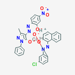 CHROMATE(1-),[1-[[5-CHLORO-2-(HYDROXY-.KAPPA.O)PHENYL]AZO-.KAPPA.N1]-2-NAPHTHALENOLATO(2-)][2,4-DIHYDRO-4-[[2-(HYDROXY-.KAPPA.O)-4-NITROPHENYL]AZO-.KAPPA.N1]-5-METHYL-2-PHENYL-3H-PYRAZOL-3-ONATO(2-)-.KAPPA.O3]-,HYDROGEN