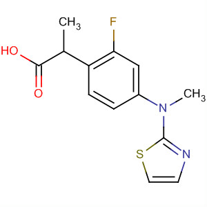Benzeneacetic acid, 2-fluoro-a-methyl-4-(methyl-2-thiazolylamino)-