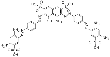 2,7-Naphthalenedisulfonic acid, 4-amino-3,6-bis((4-((2,4-diamino-5-sul fophenyl)azo)phenyl)azo)-5-hydroxy-