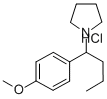 1-(1-(p-Methoxyphenyl)butyl)pyrrolidine hydrochloride