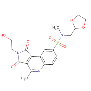 1H-Pyrrolo[3,4-c]quinoline-8-sulfonamide,N-(1,3-dioxolan-2-ylmethyl)-2,3-dihydro-2-(2-hydroxyethyl)-N,4-dimethyl-1,3-dioxo-