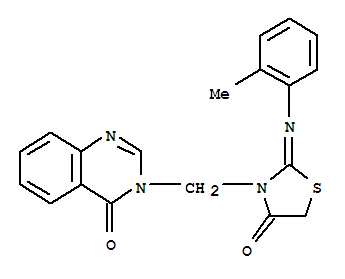 3-({(2Z)-2-[(2-methylphenyl)imino]-4-oxo-1,3-thiazolidin-3-yl}methyl)quinazolin-4(3H)-one