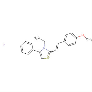Thiazolium, 3-ethyl-2-[2-(4-methoxyphenyl)ethenyl]-4-phenyl-, iodide