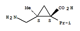 Cyclopropanecarboxylicacid, 2-(aminomethyl)-2-methyl-1-(1-methylethyl)-, (1R,2R)-rel-