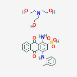 2-ANTHRACENESULFONIC ACID 1-AMINO-9,10-DIHYDRO-4-[(2-METHYLPHENYL)AMINO]-9,10-DIOXO-,COMPD. WITH 2,2',2'-NITRILOTRIS[ETHANOL] (1:1)
