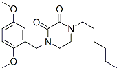 1-[(2,5-dimethoxyphenyl)methyl]-4-hexyl-piperazine-2,3-dione