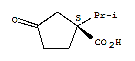 Cyclopentanecarboxylicacid, 1-(1-methylethyl)-3-oxo-, (1S)-