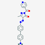 4-[[4-(4-aminophenyl)phenyl]diazenyl]-5-methyl-2-(pyridine-4-carbonyl)-4h-pyrazol-3-one