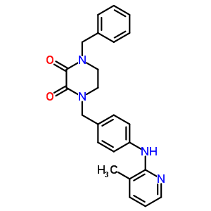1-benzyl-4-[[4-[(3-methylpyridin-2-yl)amino]phenyl]methyl]piperazine-2,3-dione