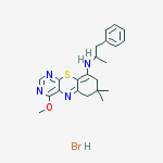 4-methoxy-7,7-dimethyl-n-(1-phenylpropan-2-yl)-6,8-dihydropyrimido[4,5-b][1,4]benzothiazin-9-amine;hydrobromide