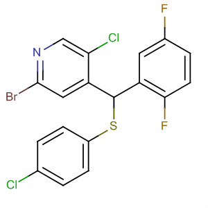 Pyridine,2-bromo-5-chloro-4-[[(4-chlorophenyl)thio](2,5-difluorophenyl)methyl]-