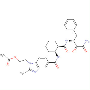1H-Benzimidazole-5-carboxamide,1-[2-(acetyloxy)ethyl]-N-[(1S,2R)-2-[[[(1S)-3-amino-2,3-dioxo-1-(phenylmethyl)propyl]amino]carbonyl]cyclohexyl]-2-methyl-