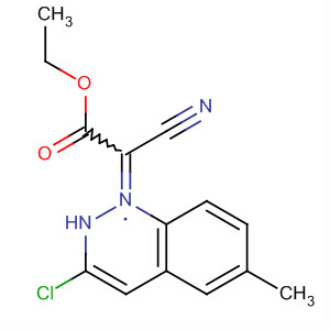 Acetic acid, (3-chloro-6-methyl-2(1H)-quinoxalinylidene)cyano-, ethylester