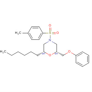 Morpholine, 2-hexyl-4-[(4-methylphenyl)sulfonyl]-6-(phenoxymethyl)-,(2R,6R)-rel-