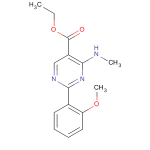5-Pyrimidinecarboxylic acid, 2-(2-methoxyphenyl)-4-(methylamino)-,ethyl ester