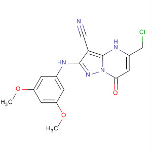 Pyrazolo[1,5-a]pyrimidine-3-carbonitrile,5-(chloromethyl)-2-[(3,5-dimethoxyphenyl)amino]-4,7-dihydro-7-oxo-