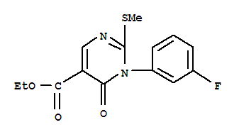 ethyl 1-(3-fluorophenyl)-2-(methylsulfanyl)-6-oxo-1,6-dihydropyrimidine-5-carboxylate