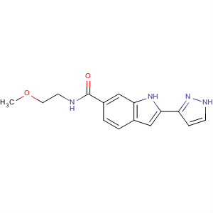 1H-Indole-6-carboxamide, N-(2-methoxyethyl)-2-(1H-pyrazol-3-yl)-