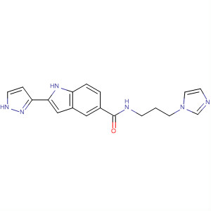 1H-Indole-5-carboxamide,N-[3-(1H-imidazol-1-yl)propyl]-2-(1H-pyrazol-3-yl)-