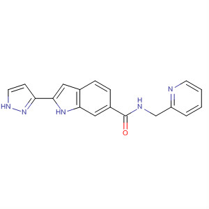 1H-Indole-6-carboxamide, 2-(1H-pyrazol-3-yl)-N-(2-pyridinylmethyl)-