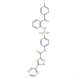 1H-Pyrazole-3-carboxamide,N-[4-[[[2-[(5-fluoro-2-pyridinyl)carbonyl]phenyl]amino]sulfonyl]phenyl]-5-(3-pyridinyl)-