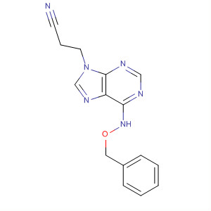 9H-Purine-9-propanenitrile, 6-[(phenylmethoxy)amino]-