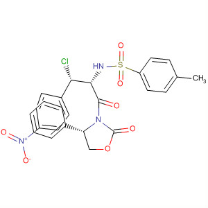 2-Oxazolidinone,3-[(2R,3S)-3-chloro-2-[[(4-methylphenyl)sulfonyl]amino]-3-(4-nitrophenyl)-1-oxopropyl]-4-phenyl-, (4S)-