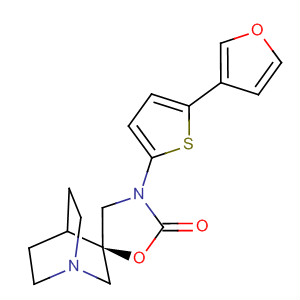 Spiro[1-azabicyclo[2.2.2]octane-3,5'-oxazolidin]-2'-one,3'-[5-(3-furanyl)-2-thienyl]-, (3R)-