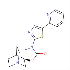 Spiro[1-azabicyclo[2.2.2]octane-3,5'-oxazolidin]-2'-one,3'-[5-(2-pyridinyl)-2-thiazolyl]-, (3R)-