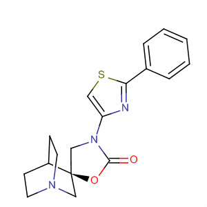 Spiro[1-azabicyclo[2.2.2]octane-3,5'-oxazolidin]-2'-one,3'-(2-phenyl-4-thiazolyl)-, (3R)-