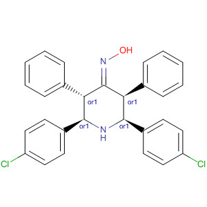 4-Piperidinone, 2,6-bis(4-chlorophenyl)-3,5-diphenyl-, oxime,(2R,3S,5S,6S)-rel-