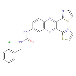 Urea, N-[2,3-bis(2-thiazolyl)-6-quinoxalinyl]-N'-[(2-chlorophenyl)methyl]-