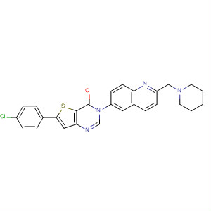 Thieno[3,2-d]pyrimidin-4(3H)-one,6-(4-chlorophenyl)-3-[2-(1-piperidinylmethyl)-6-quinolinyl]-