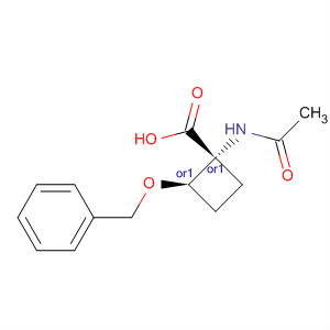 Cyclobutanecarboxylic acid, 1-(acetylamino)-2-(phenylmethoxy)-,(1R,2R)-rel-