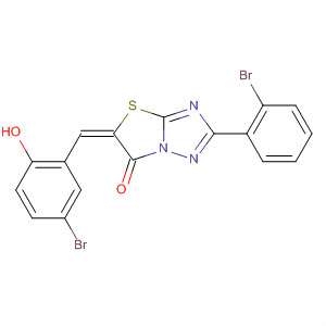 Thiazolo[3,2-b][1,2,4]triazol-6(5H)-one,5-[(5-bromo-2-hydroxyphenyl)methylene]-2-(2-bromophenyl)-, (5E)-