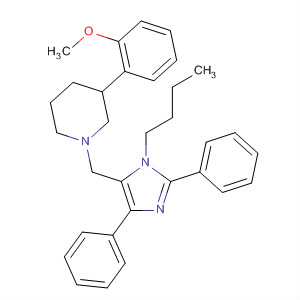 Piperidine,1-[(1-butyl-2,4-diphenyl-1H-imidazol-5-yl)methyl]-3-(2-methoxyphenyl)-