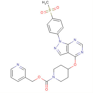1-Piperidinecarboxylic acid,4-[[1-[4-(methylsulfonyl)phenyl]-1H-pyrazolo[3,4-d]pyrimidin-4-yl]oxy]-,3-pyridinylmethyl ester
